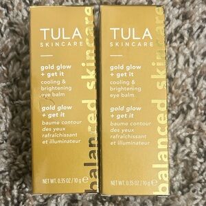 NIB Tula Skincare Gold Glow + Get It Eye Balm Set
